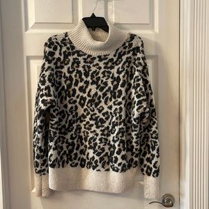 Loft leopard print sweater, Lg